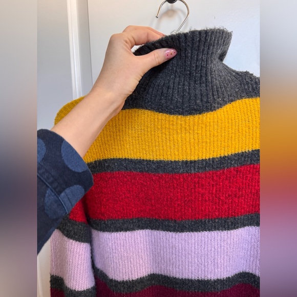 Express Color Block Striped Sweater - Picture 4 of 9